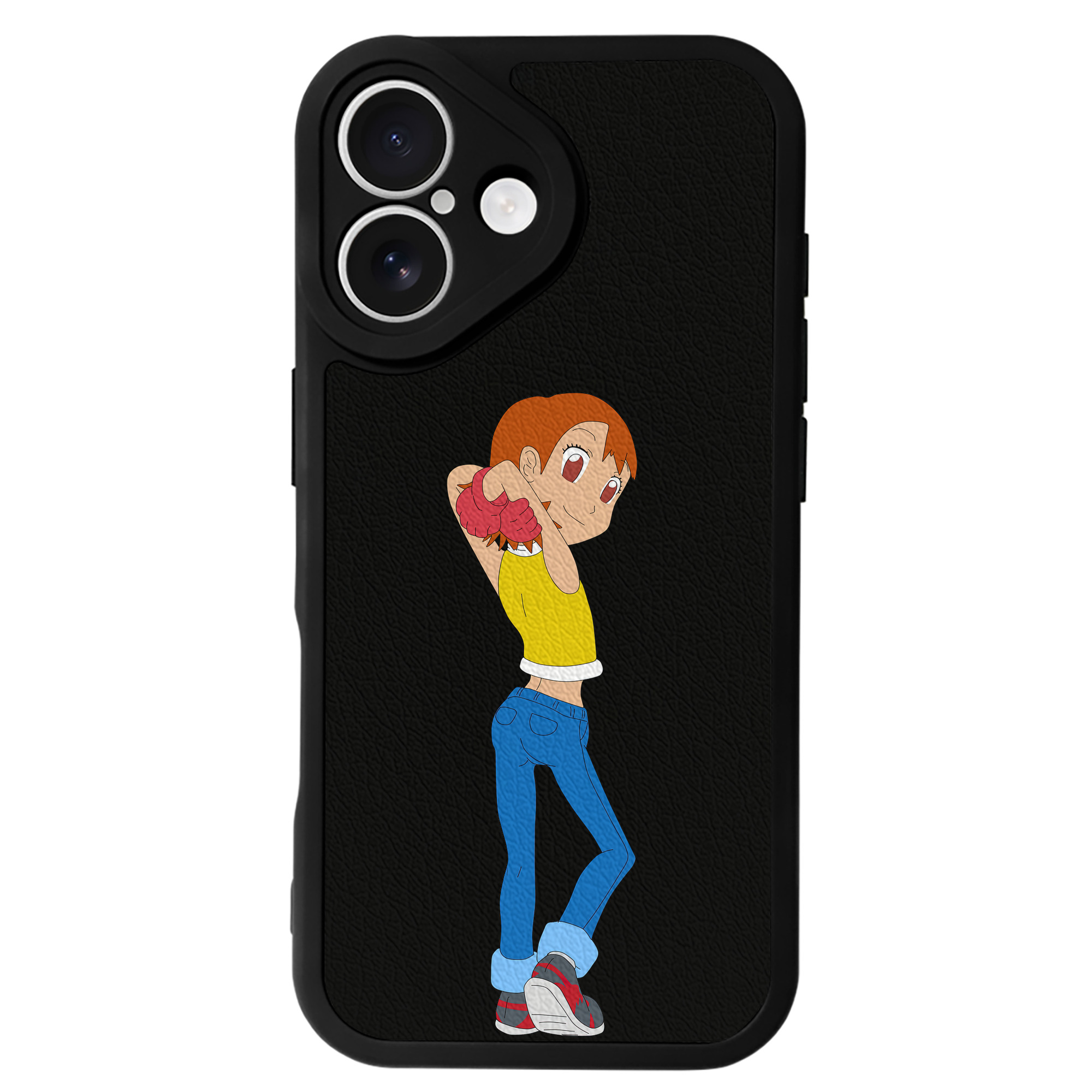 （画像用） Digimon デジタルモンスター/デジモン 【iPhone 16シリーズ対応】シリコンスマホケース（レザー調） 材質：シリコン